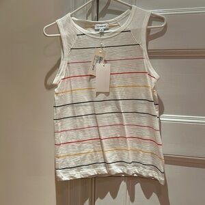 Evereve XS multi-color striped tank